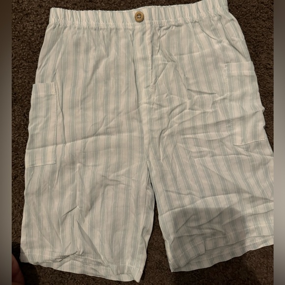 Rabbit Bear cotton & linen set for boys. Size 6. NWT. Blue and white. - Picture 5 of 5